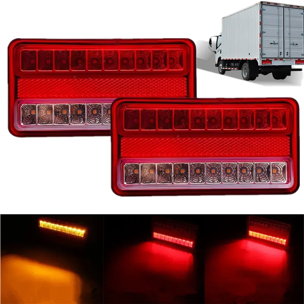 

2PCS 20LED Trailer Tail Light Car Truck LED Night Running Lights Turn Signal Brake Stop Taillight for Truck Camper Van 12V 24V