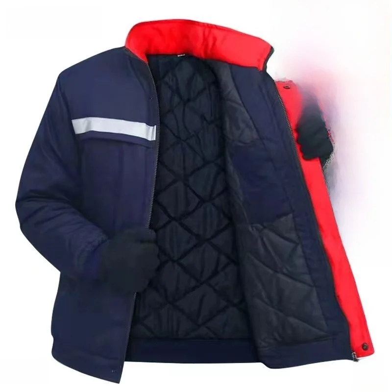 

Мужская зимняя хлопковая спецодежда Thiened, свободная посадка с воротником-стойкой, Work orm Super Thi, одежда для защиты труда, размер подставки