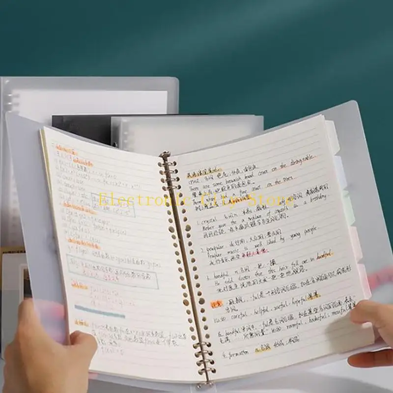 Caderno recarregável 8 Rings Capas Capas blocos para material escolar escritório Hu8D