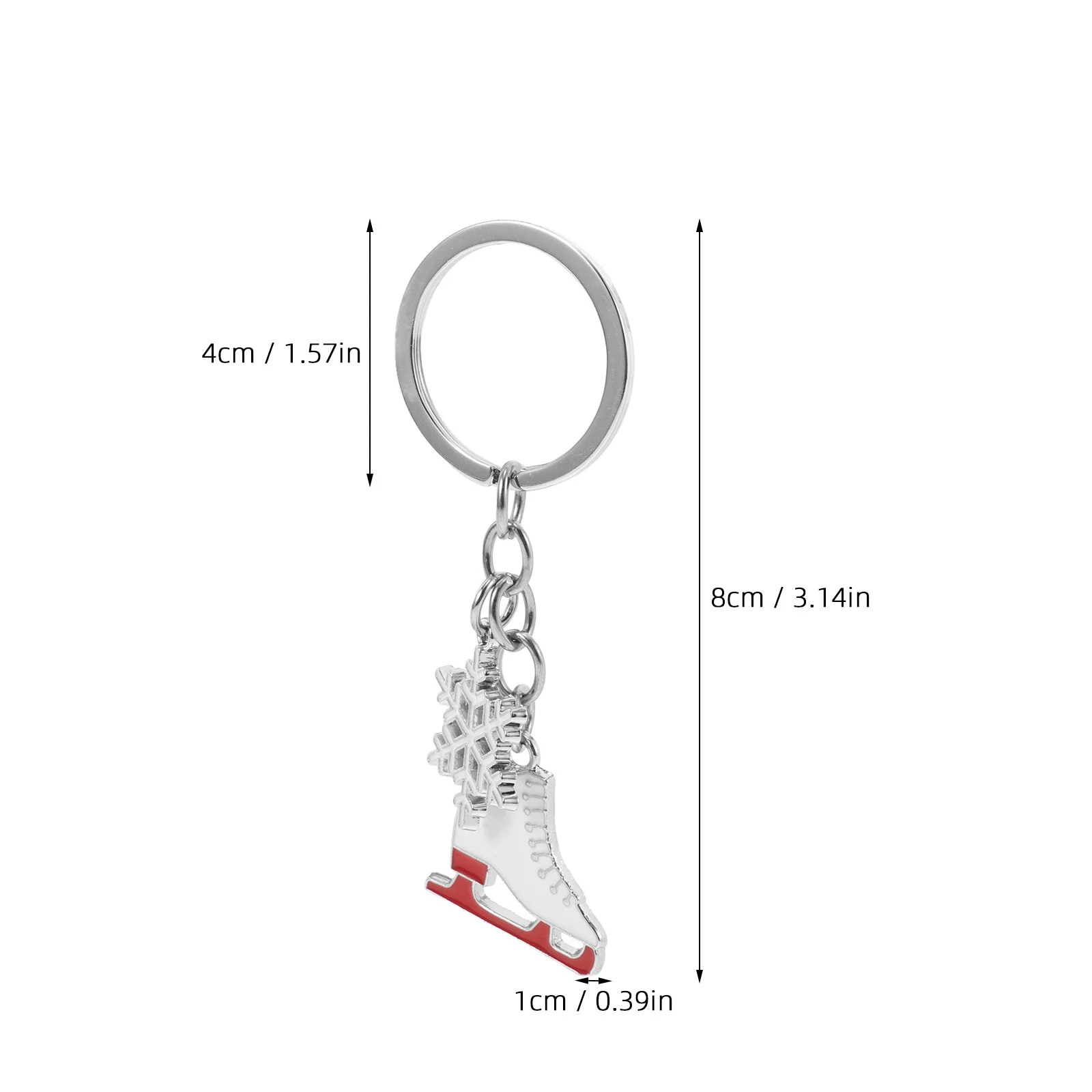 2 pçs anel skate patinação no gelo presentes bonito chaveiros em massa mochila charme figura acessórios