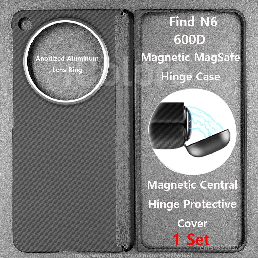 OPPO Find N6 ケブラー アラミド繊維ケース磁気 Magsafe カバー超薄型