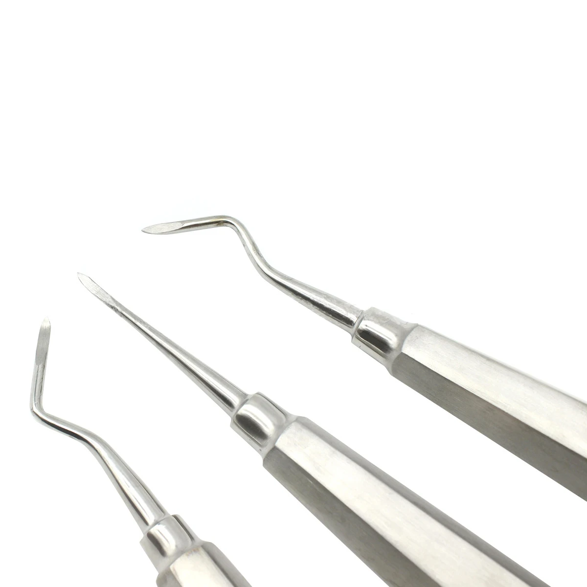 3pcs Dental Elevator Luxating Lift Elevators Clareador Curved Root Dentist Surgical Tools Stainless Steel