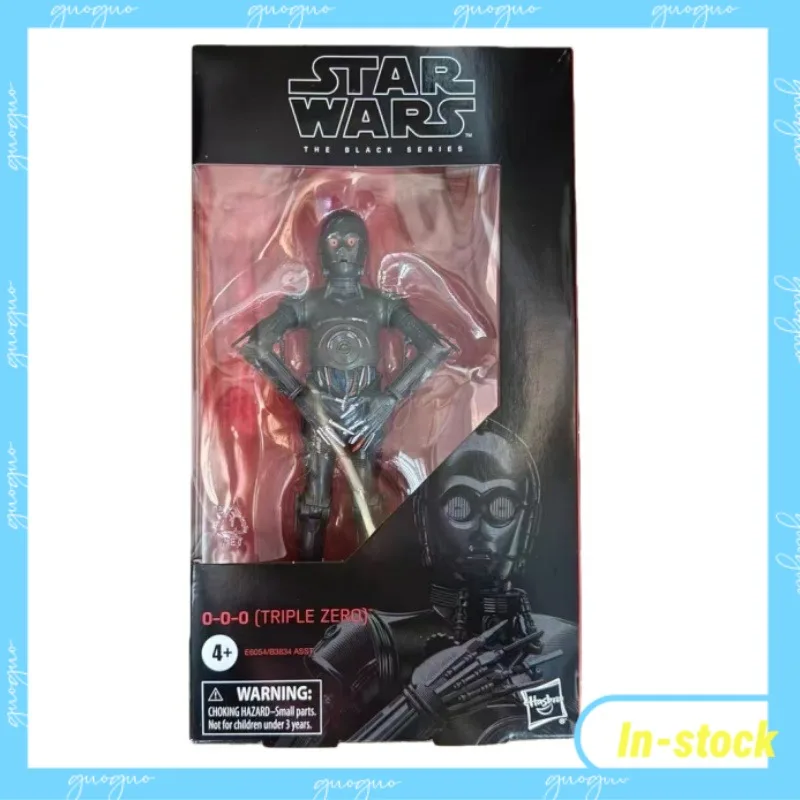 【En stock】Hasbro Black Box Series 0-0-0 Triple Zero Imperial Droid Figura de acción de 6 pulgadas Modelo coleccionable Juguete para regalo