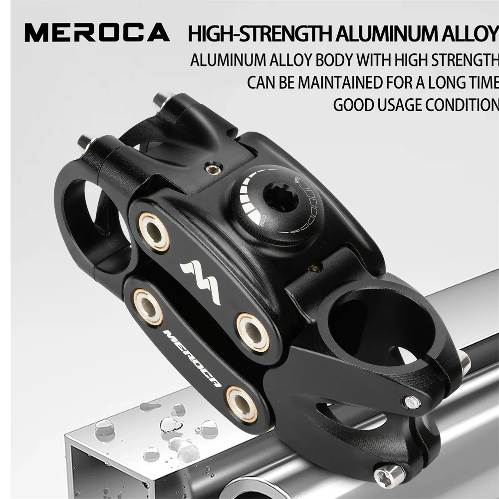 

MEROCA 90mm MTB Bike Suspension Handlebar Aluminum Alloy Shock Absorber Compatible with 31.8mm Bicycle Fork Diameter 28.6mm