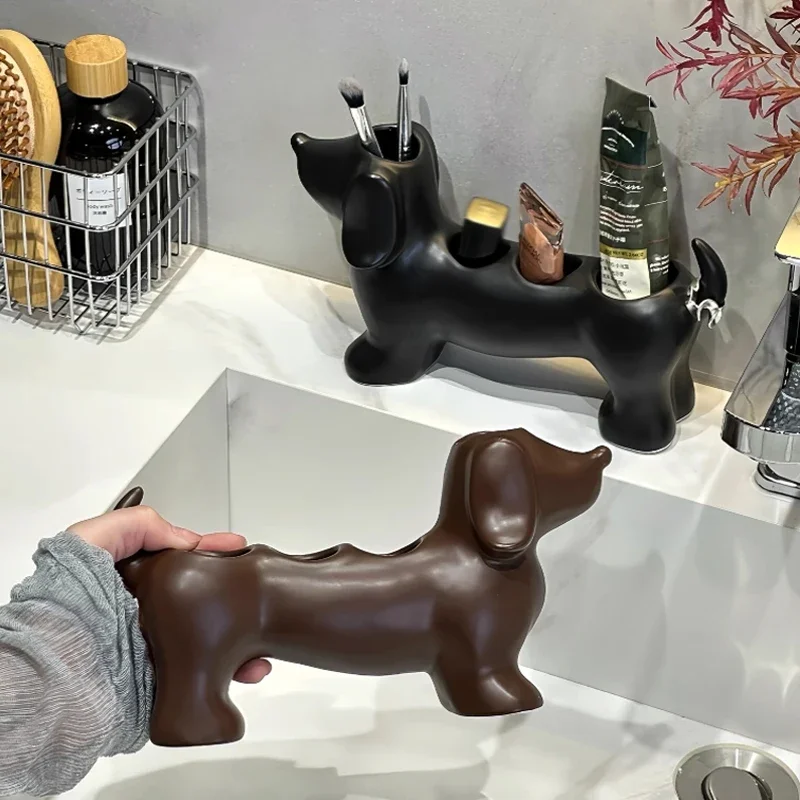 dachshund-ceramic-electric-toothbrush-holder-storage-rack-bathroom-sink-washstand-toothpaste-toothbrush-base-bathroom-decoration