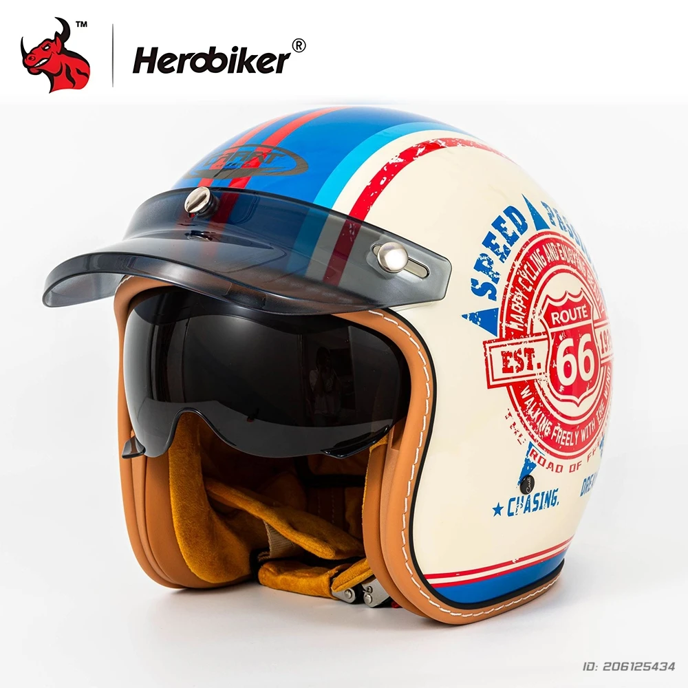 

Motorcycle Helmet Three-quarters New Retro Half Helmet Four Seasons General Safety Helmet Men Women Unisex Scooter Moto Helmet