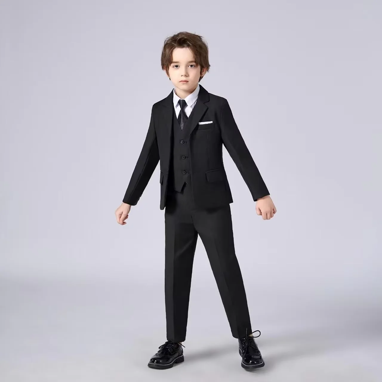 

Boys Suit For Wedding Teenager Kids Formal Ceremony Tuxedo Dress Children Photograph Blazer Evening Party Performance Costume