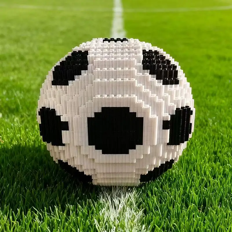 كامب نو نادي الماس ملعب كرة القدم الطوب العمارة الشهيرة بناء لعبة المكعبات للأطفال الأولاد هدايا عيد ميلاد زخرفة مكتب