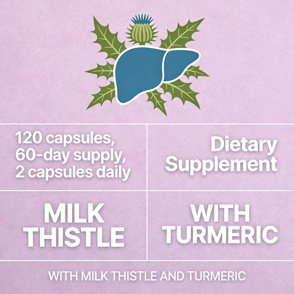 Organic Milk Thistle Supplement 900mg, Liver Detox Kidney Health, Repair and Nourishing Support, Antioxidant, Non-GMO Vegetarian
