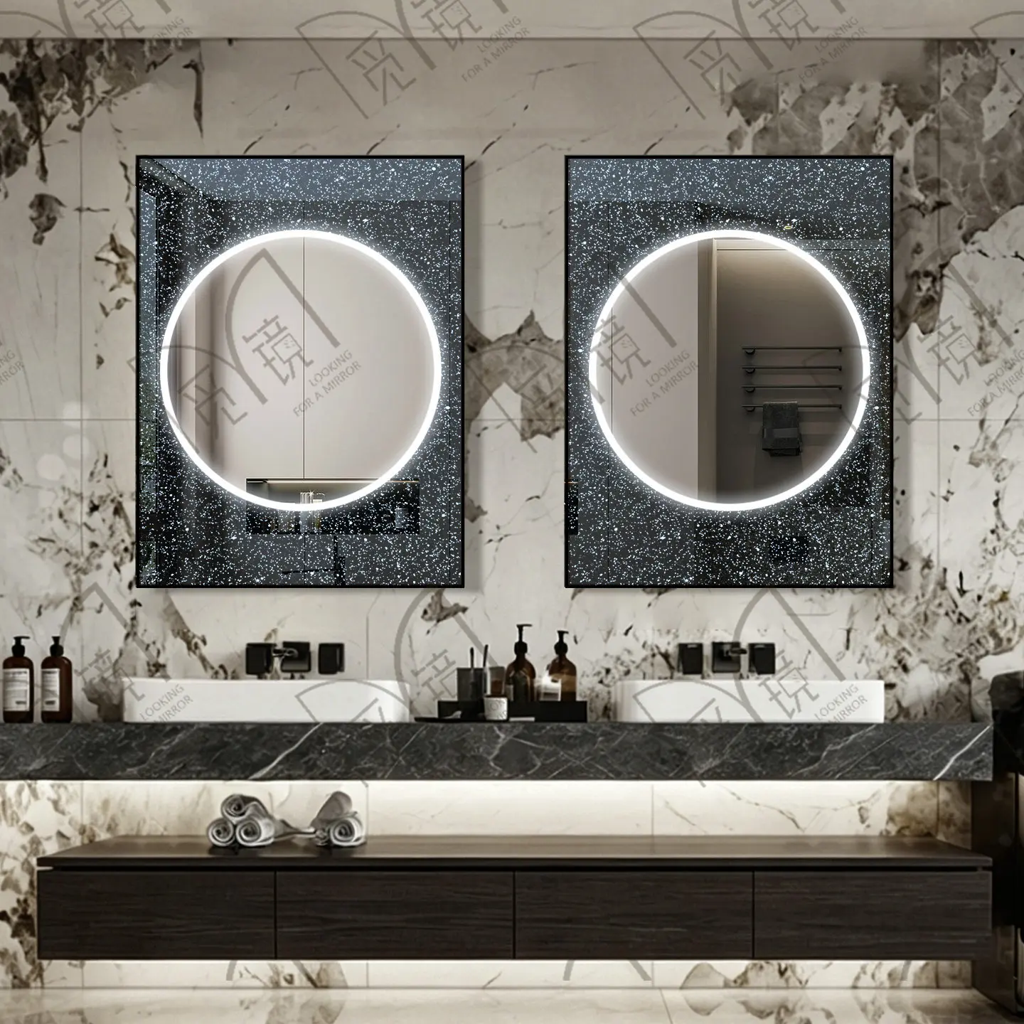 Star Smart Bathroom Mirror High Sense Wall Mounted Washbasin Makeup Mirror 3