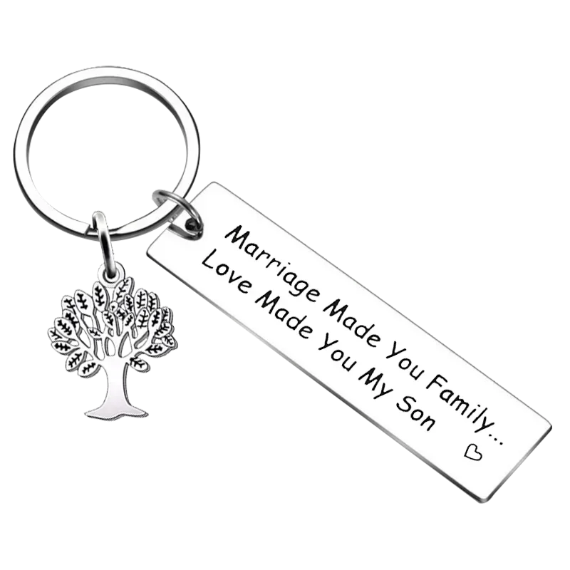 Bonus Son Keychain Son-in-Law Key Chain Pendant Son Appreciation Gift