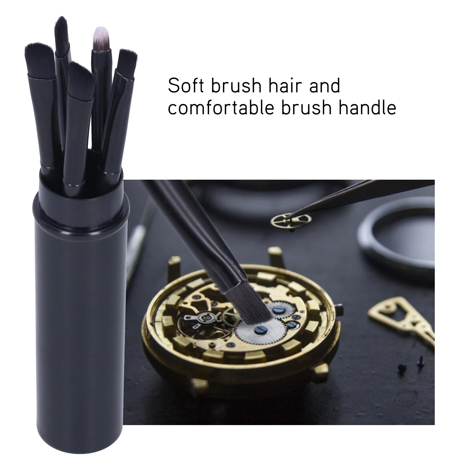 Watch Cleaning Brush Set Wristwatch Movement Small Part Cleaning Soft Brushes Set Soft Watch Brush