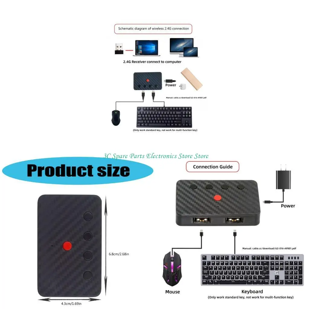 

SZ USB Keyboards And Mouse Bluetooth-compatible Adapter Cord Keyboards Mouse