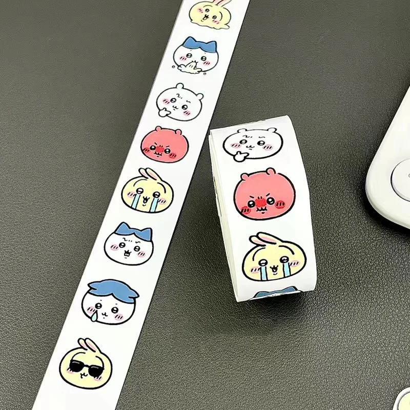 Chiikawa Cartoon Usagi Roll Sticker High Appearance Level Decoration Cute Hand Tent Seal Sticker Student Sticker Children Gift