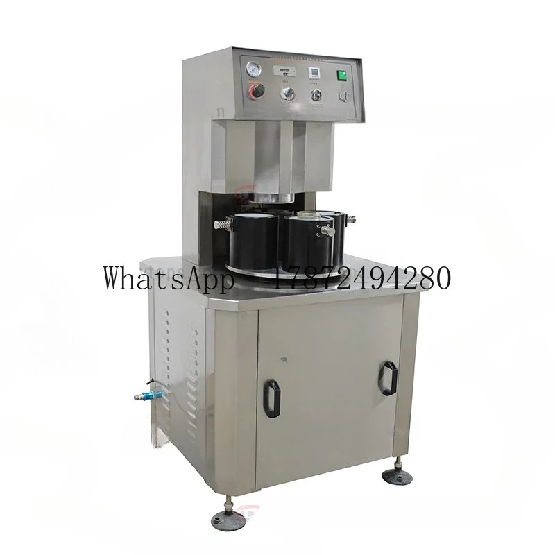 Semi - Automatic Twist Off Capping Vacuum Capper Machine Glass Bottle Capping Machine for Food Honey Sauce Jars