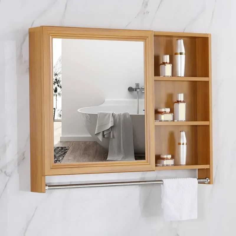 Body Mirror Wood Dresser  Wall Cabinet Vanity Storage Makeup Bathroom Shelf Hanging Armoires De Salon Bedroom Furniture