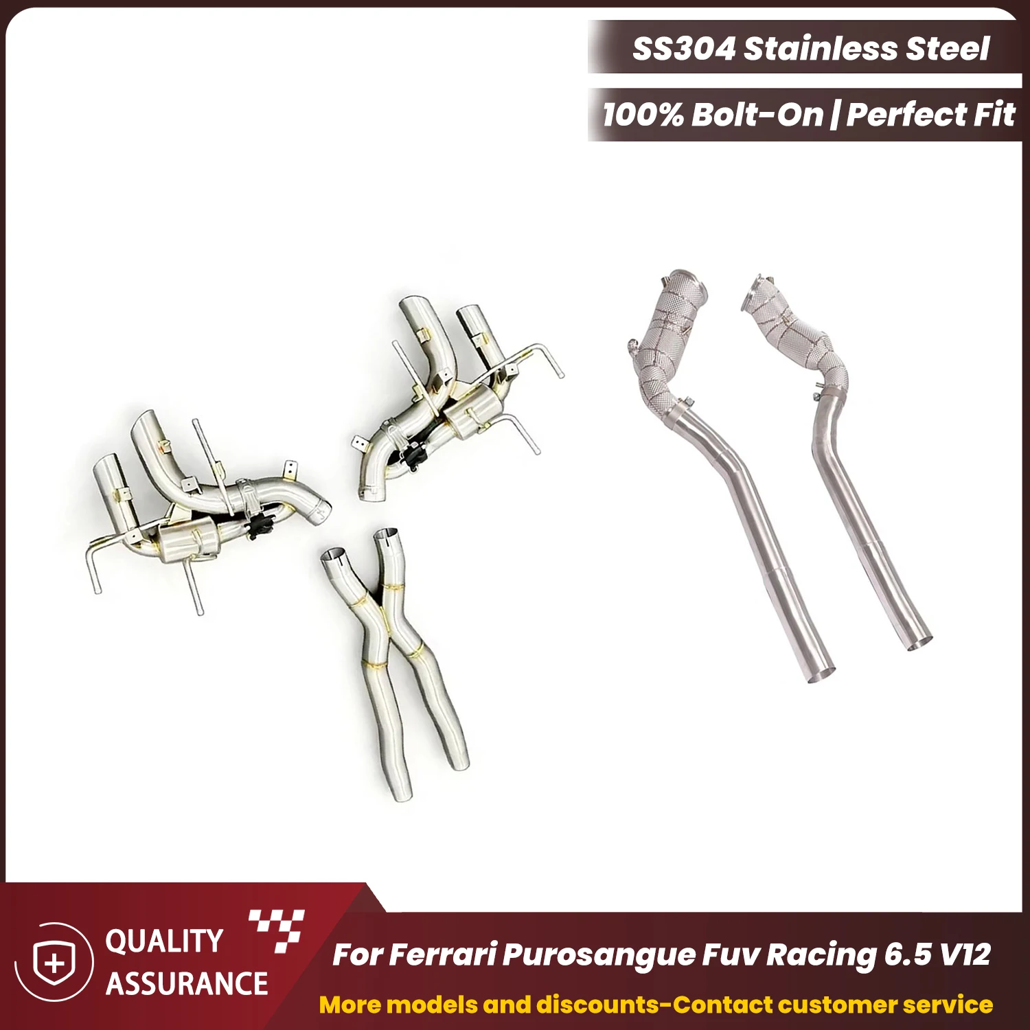 

Aggressive Sound ECCF Valvetronic Exhaust Complete exhaust system For Ferrari Purosangue Fuv Racing 6.5 V12 Performance Upgrade