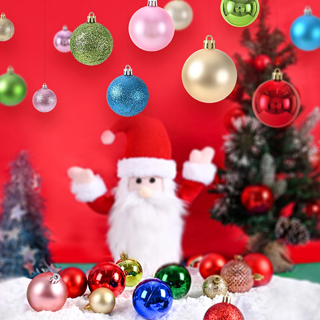 72PCS/SET Christmas Decoration 3CM Balls Hanging Christmas Tree Pendants Ornaments for Home Party Decor New Year Gift Accessory