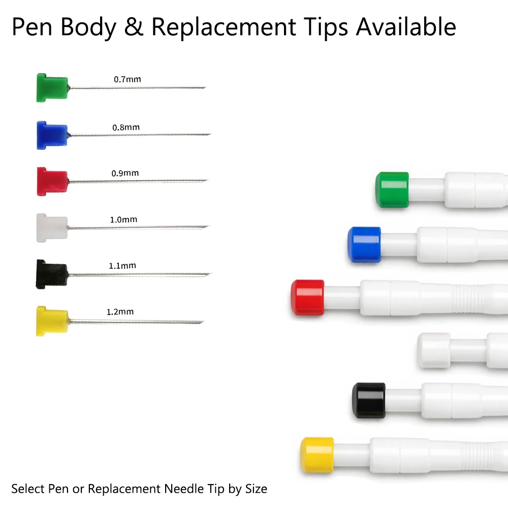 0.7-1.2mm FUE Choi Implanter Pen with Replaceable Needles - Adjustable for Hair Transplant & Eyebrow Implantation
