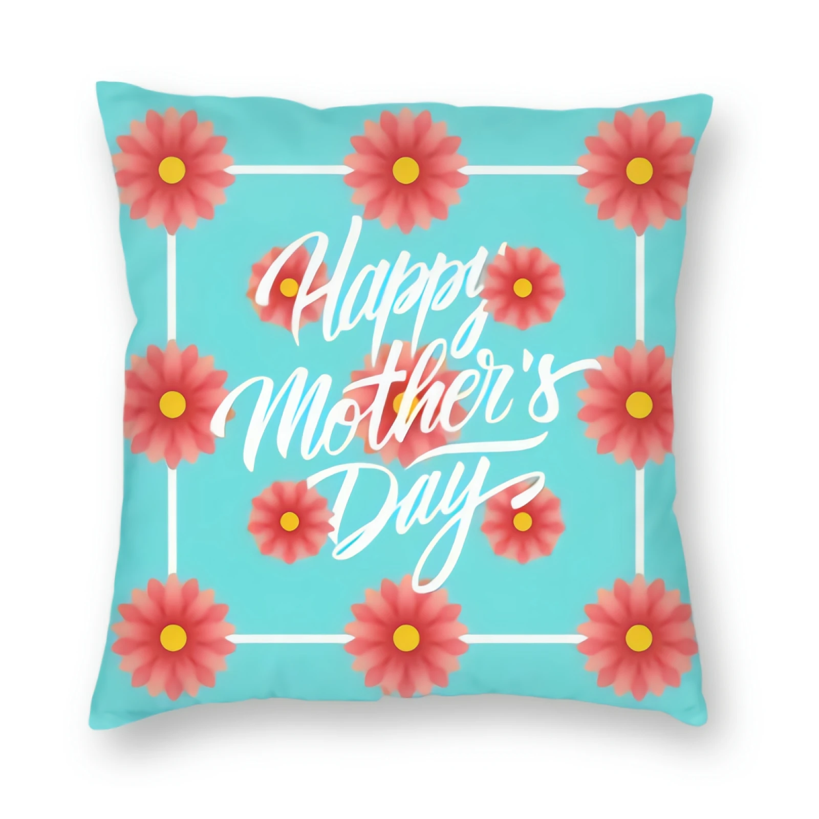 Happy Mother's Day Background Pillowcase Mother's Day Throw Cushion Covers My Mother Is A Walking Miracle Square Pillow Case