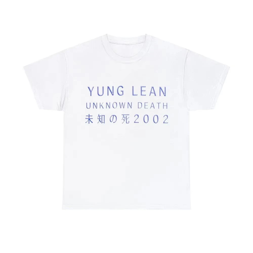 young Lean Unknown Death 2002 Album Tour Merchandise T-shirt Music Hip-hop Trendy T-shirt Men Summer T-shirt Top