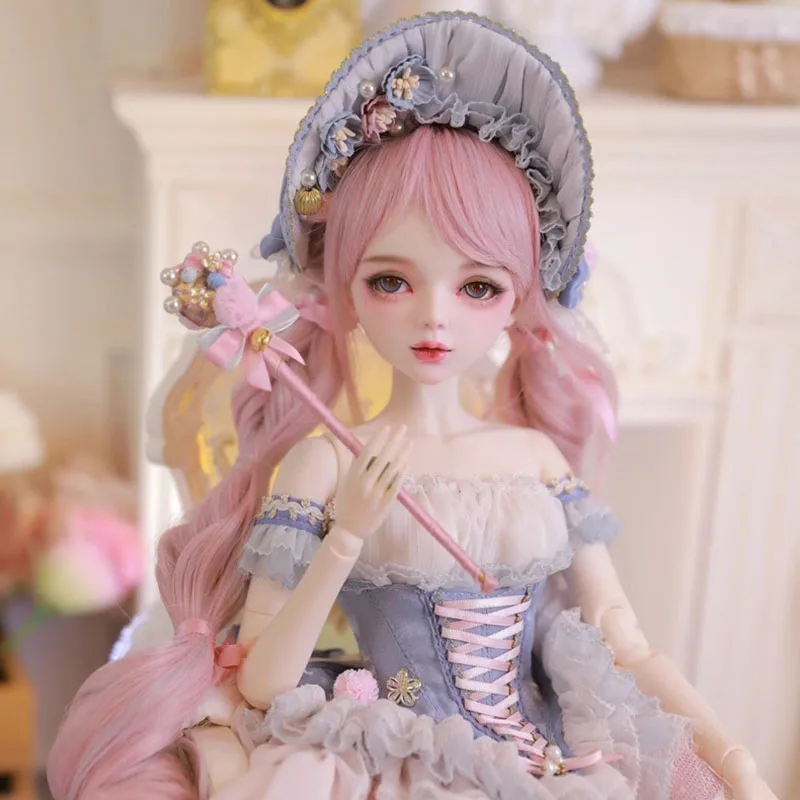 

1/3 BJD60CM Doll Princess Costume Designer Makeup ball connects a full body suit for girls gift with fashion clothing shoes wig