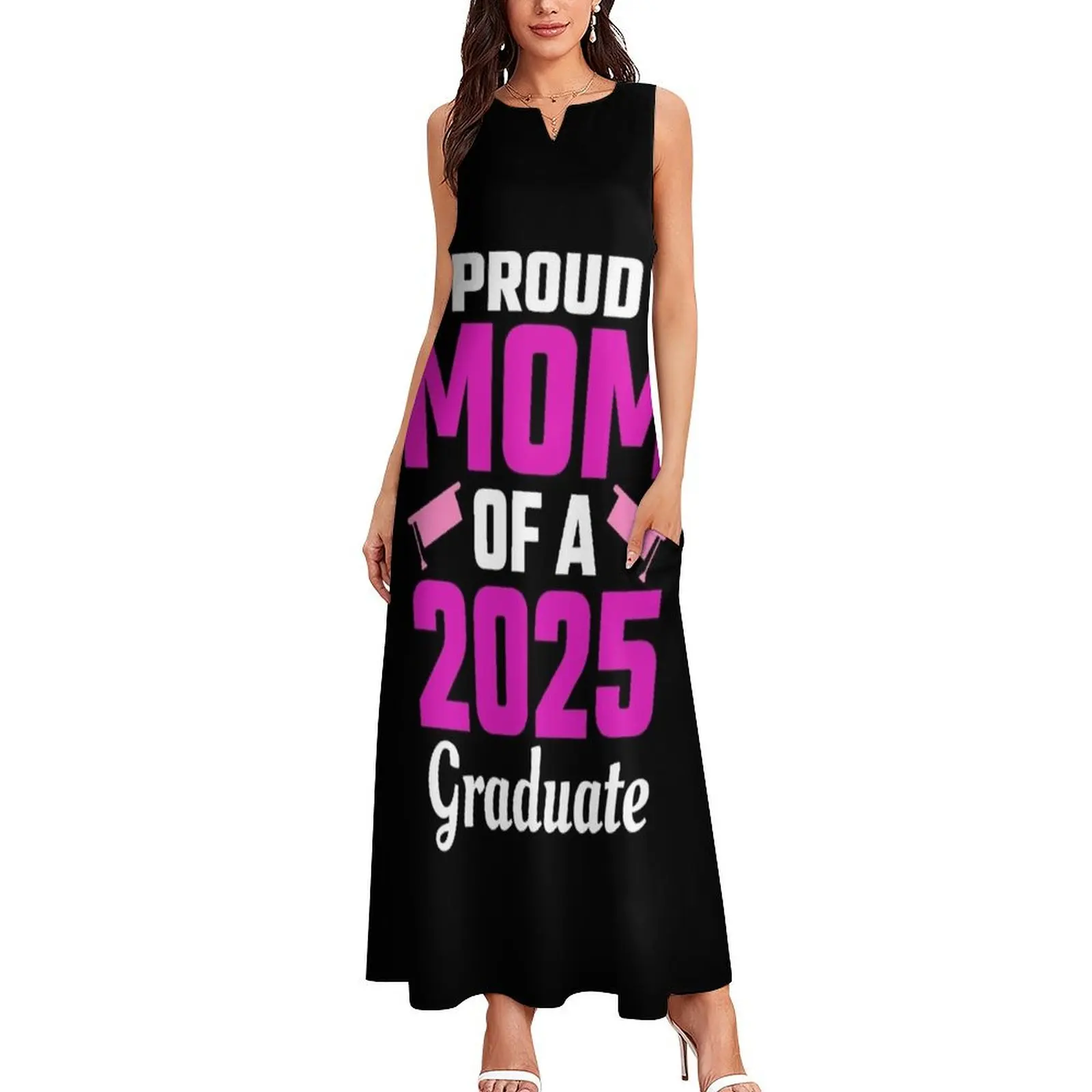 Proud Mom of A 2025 Graduate - High School College Senior Graduation Long Dress prom clothes women's summer dress 2025 Dress