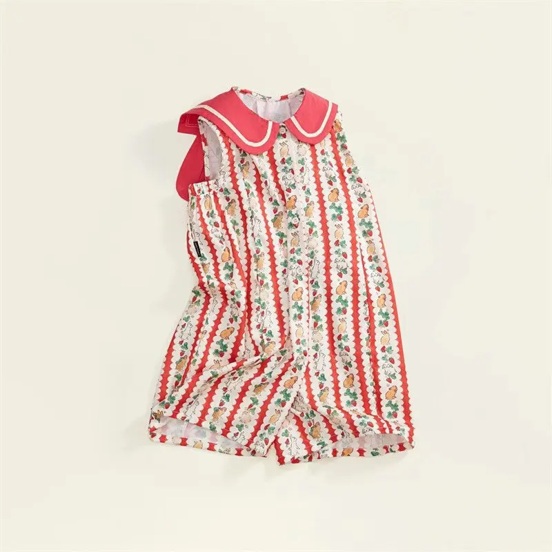 Cute Ears Kids Birthday Princess Birthday Casual Pant Children Clothing 2025 Girls Baby Spring Summer Printed Overalls Pants