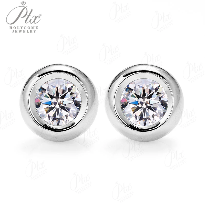 Moissanite Earrings 12 Colors 925 Silver 0.5CT Bubble Uni-Sex Birth Stones Bridal Jewelry classic Daily Wear Wedding Jewel Gift - view 5