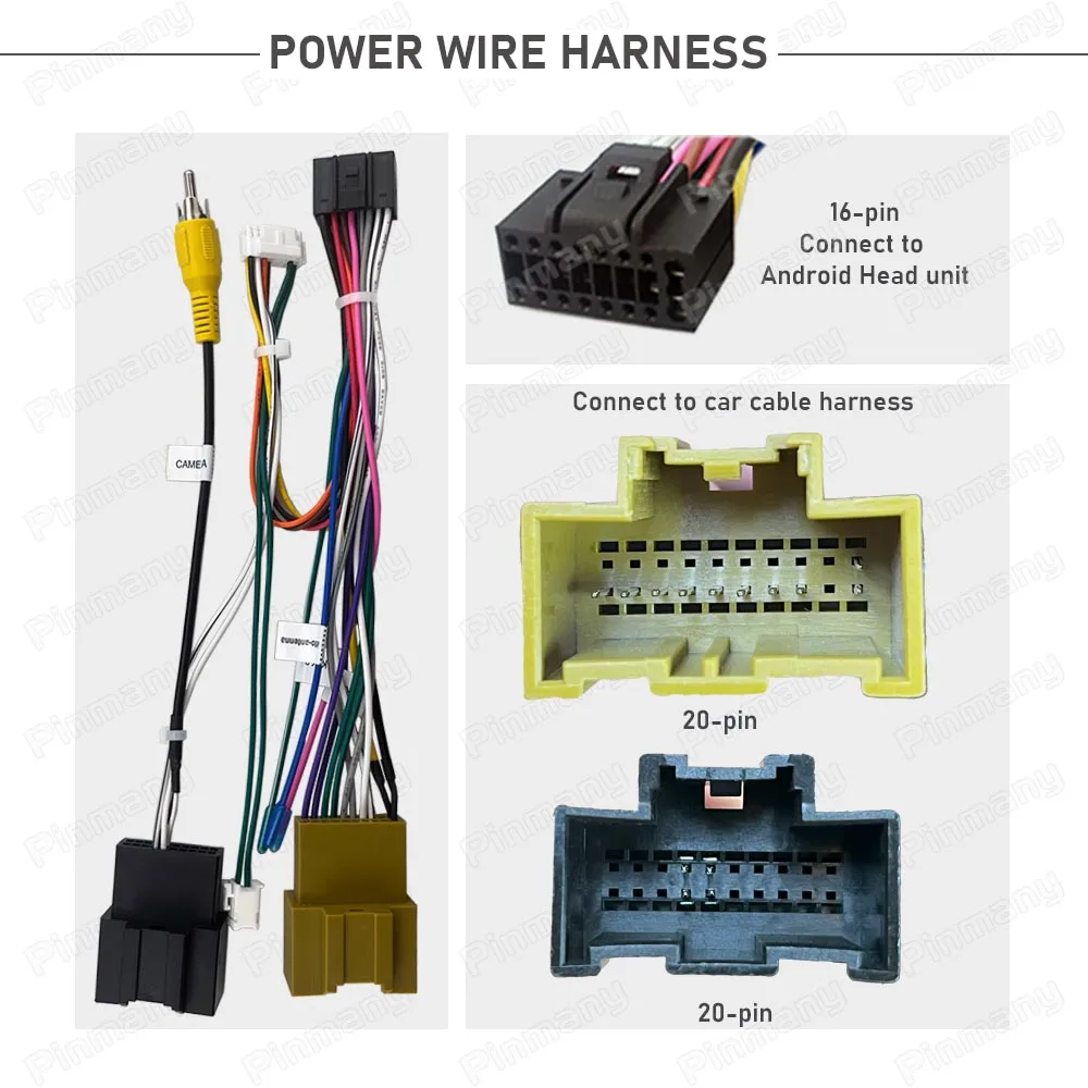 Car Radio Cable OPC5 Android Head unit 16pin Wire Harness Adapter with CAN Bus Decoder for Opel Crossland Grandland X