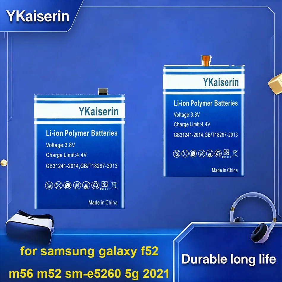 Mobile Phone Battery EB-BM526ABY EB-BM526ABS HQ-3979S EB-BM526ABY 5100-6000mAh For Samsung Galaxy F52 M56 M52 SM-E5260 5G 2021