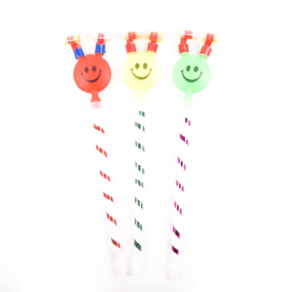 40PCS  Big smiley face, dragon whistle, rolling children's toys, clown party, party cheering props