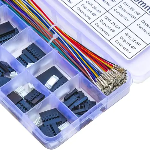 

GH1.25 to Dupont 2.54 Connector Wire Kit, JST to Dupont 1–10Pin Adapter for PCB and DIY Projects