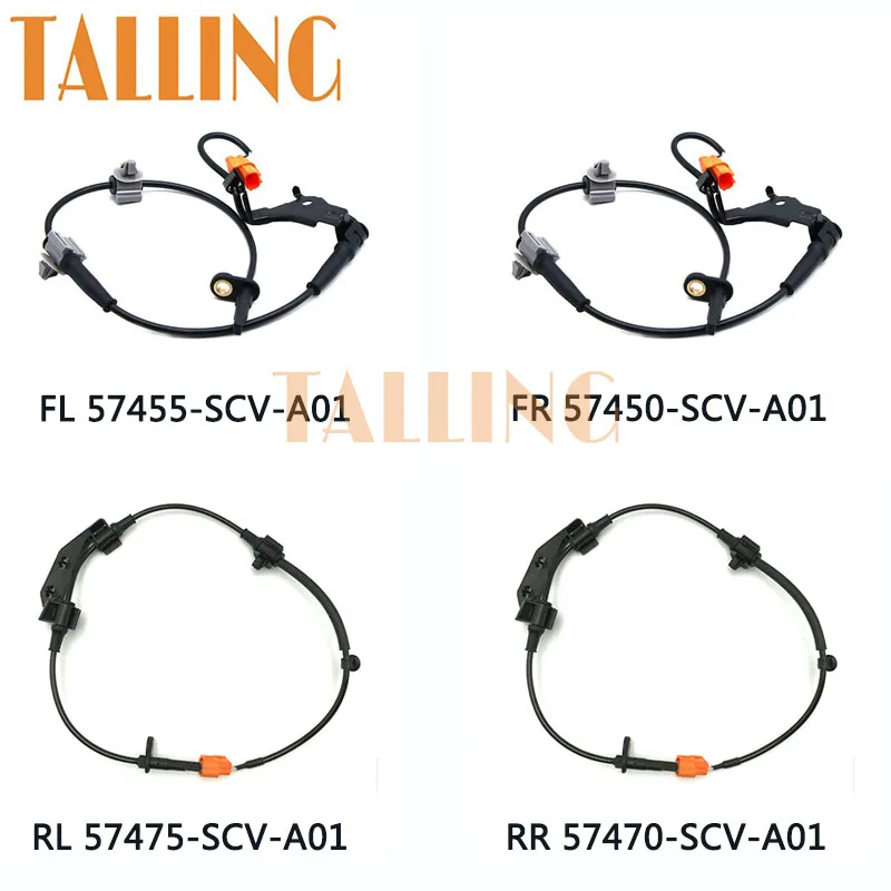 Front Rear Left Right ABS Wheel Speed Sensor for Honda Element 2.4L I4 57450-SCV-A01 57455-SCV-A01 57470-SCV-A01 57475-SCV-A01