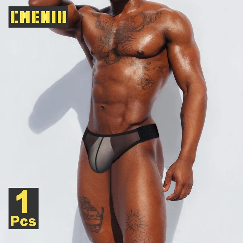 CMENIN Transparent Gay Sexy Underwear Man Jockstrap Underpants Breathable Men\'s Thong G String Ultra-thin Ice Silk Men\'s Panties