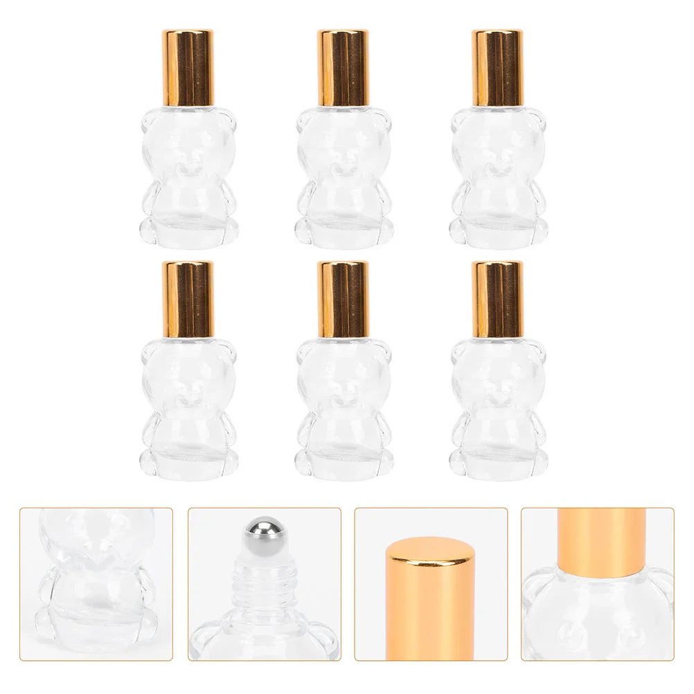 

6 Pcs Reusable Roller Ball Bottle Essential Oil Refill Perfume Empty Bottles Rolling