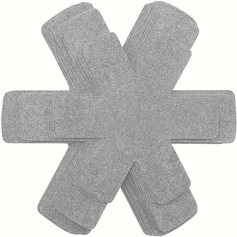 5pcs Cookware protection pad set, stackable scratch-resistant cookware isolation pad, anti-slip cookware divider pad