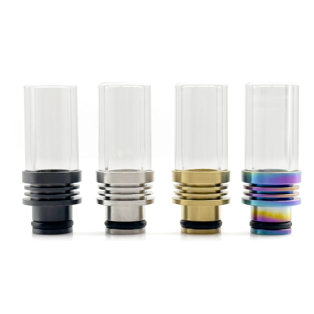 510 Drip Tips Mouthpiece with Glass Stainless Steel for Subtank Mini Melo 3 BSKR V2 Berserker Tank