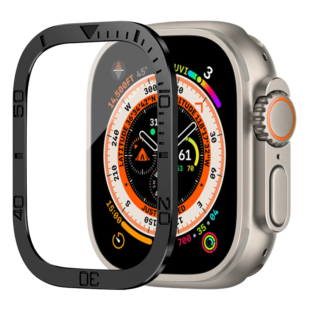 Gehard glas voor Apple Watch Ultra 3 2 49 mm ultra2 ultra3 schermbeschermer antikras HD volledige film metalen bumper iWatch 49 mm accessoire