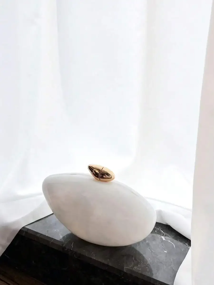

Elegant Marble Shape Clutch Bag For Women Evening Party