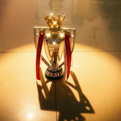 Soccer Themed Metal Art for Office Home, Gift for Football Lover，Champion Legacy Desktop Trophy Decoration 2025