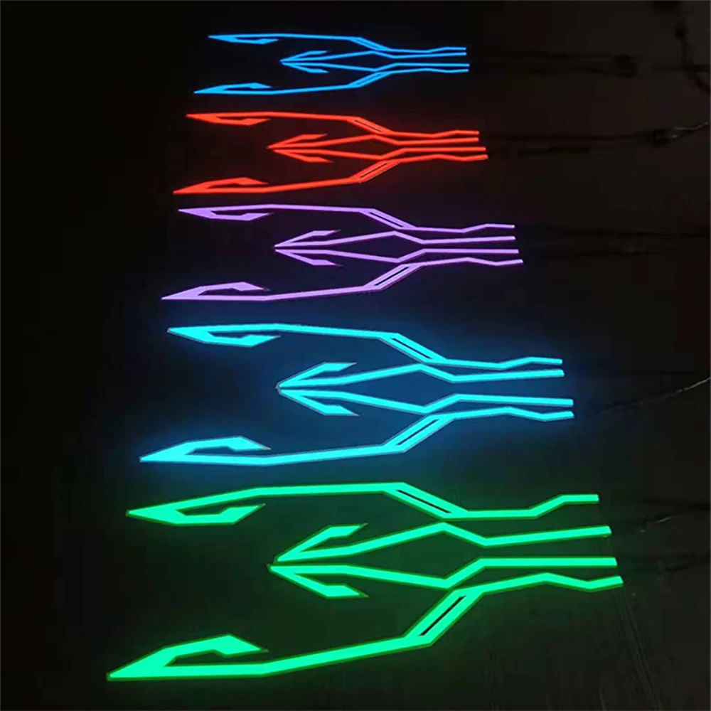 5Colors Helmet Strip EL Sticker Led Helmet Light Strip Motorcycle Helmet Light Night Riding Accessory Waterproof LED Cold Lig