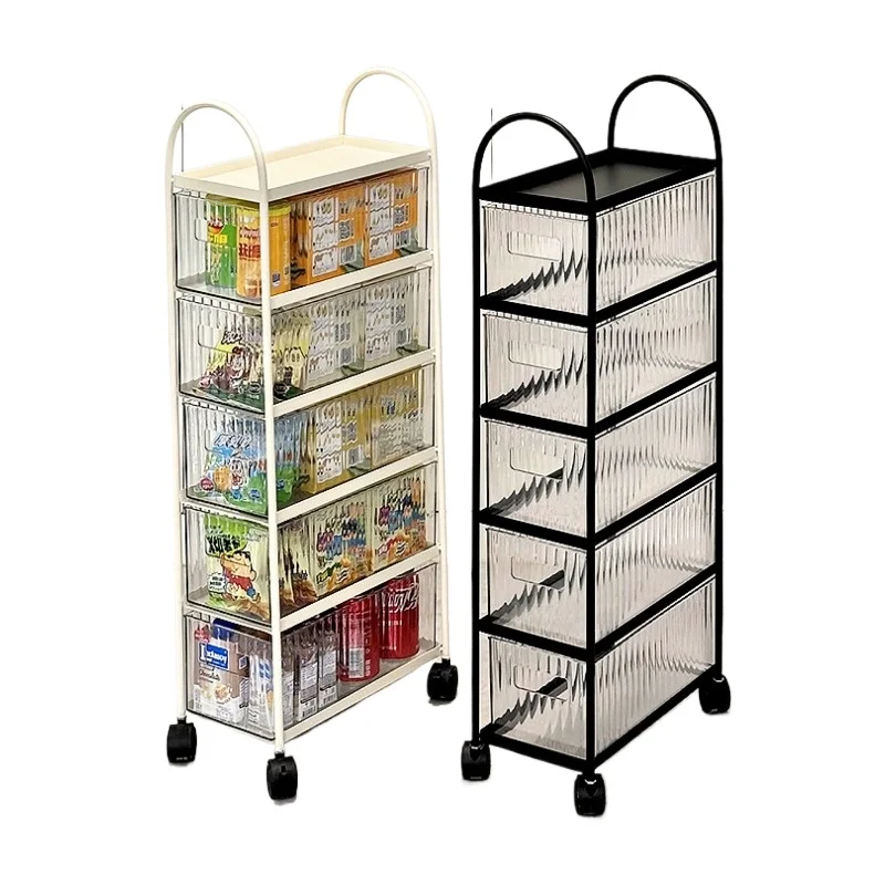 

Toilet narrow slot rack Floor-to-ceiling multi-layer with drawers Large capacity storage rack next to the toilet