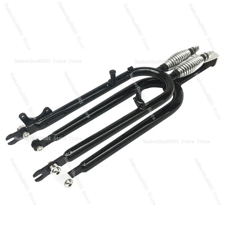 12 Threaded 1 Inch Stem Dual Springer Fork Disc Brake Suspension Fork