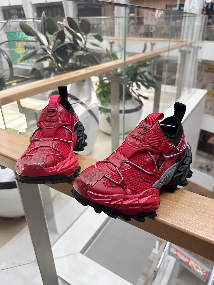 

Casual Dad oes ex Thi Bot Heightening Sports Sneakers Youthful Energy Me Upper Leather Splicing Rubber Outsole