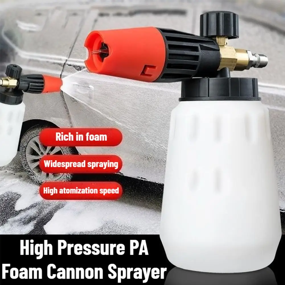 PA Foam Cannon High Pressure Car Wash Sprayer Bottle Quick Release Snowflake Foam Blaster Dispenser Cleaning Pot