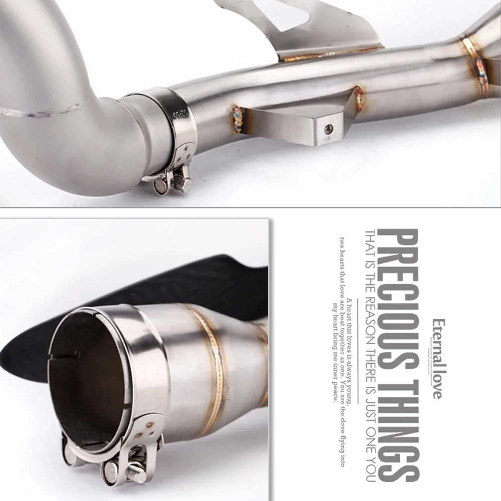 

Низкая цена для Kawasaki Z900 Z 900 2017-2021 выхлопная труба из нержавеющей стали De-cat средняя труба глушитель мотоцикла