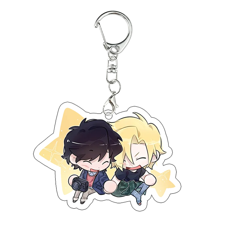Banana Fish Acrylic Keychain Ash Lynx Eiji Okumura Collection  Anime Bag Pendant Keyring Q Version Double-Sided Printed Gift view 5