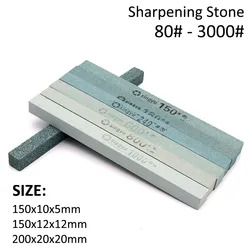 1pcs 80-3000# Sharpening Stone 150~200mm Whetstone Green Silicone Carbide Grinding Stone For All Knife Polishing Sharpener Tool