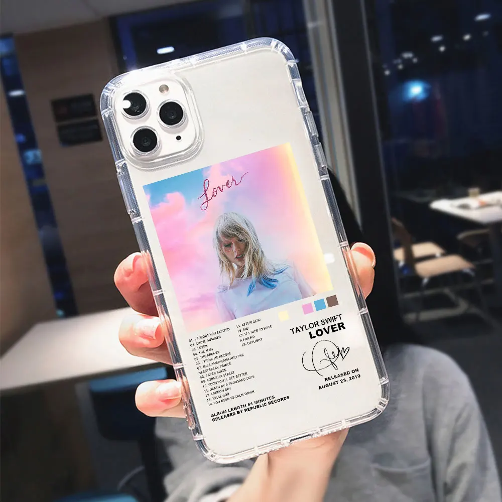 Hot T-Taylor Singer S-Swift Poster Phone Case for IPhone 11 12 13 14 15 Pro Max Cases for Iphone XR XS MAX 7 8 Plus Clear Covers
